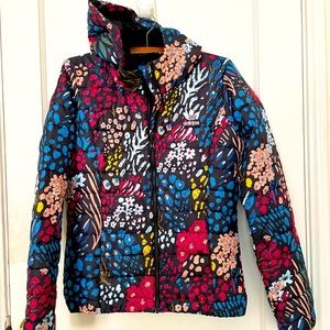 Adidas flower print down jacket